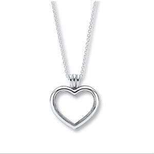 Pandora floating heart locket necklace